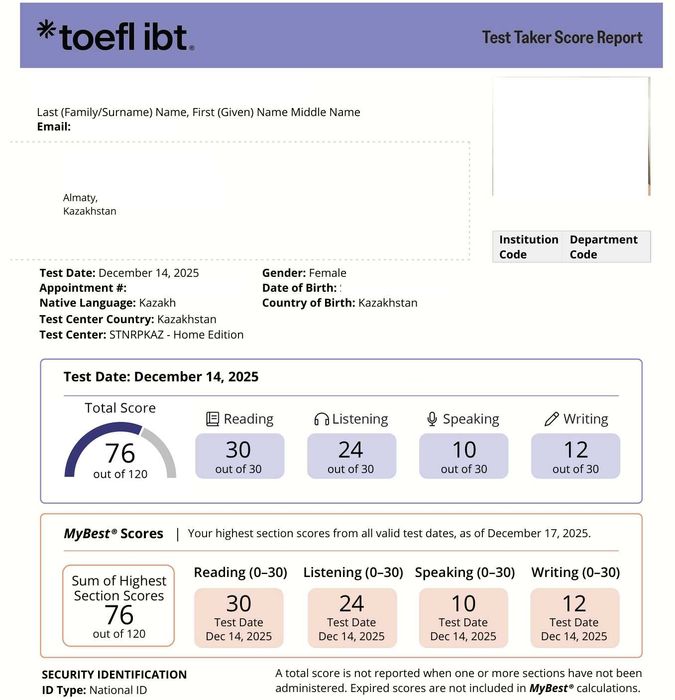TOEFL iBT Home Edition - помогу сдать!