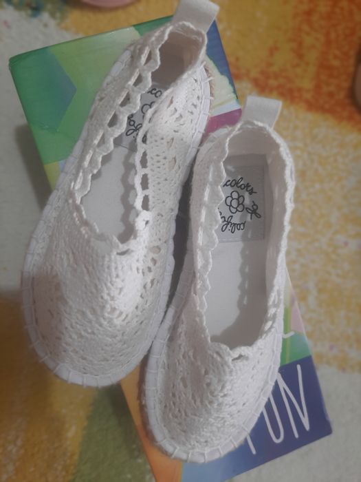 Espadrile albe marime 29