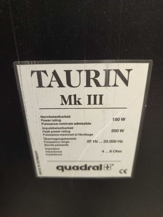 Четирилентови тонколони Quadral Taurin MK3