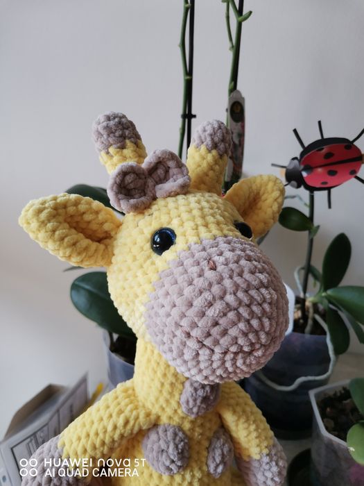 Жирафче амигуруми. Ръчно плетено.