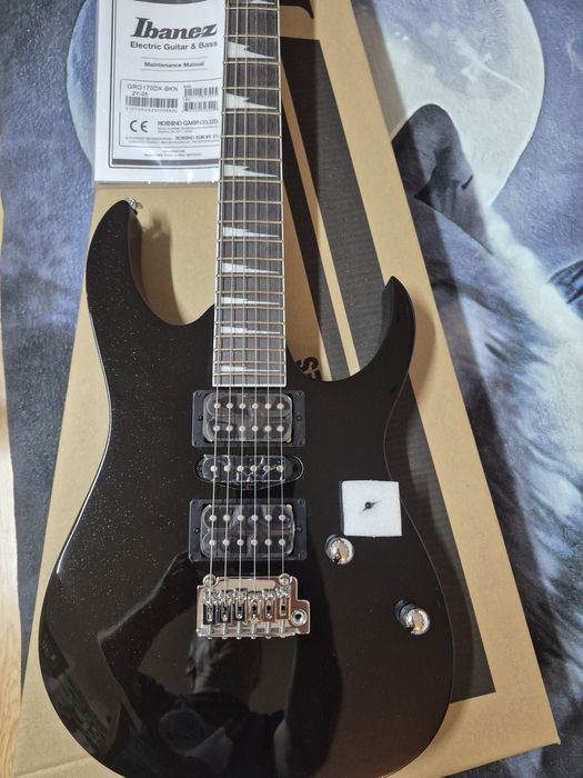 Chitara electrica Ibanez GRG170DX-BKN Black Night 2025 ! Nou!
