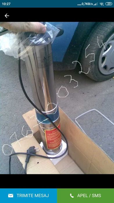 Pompa submersibila inox cu 10 turbine ptr casa si gradina