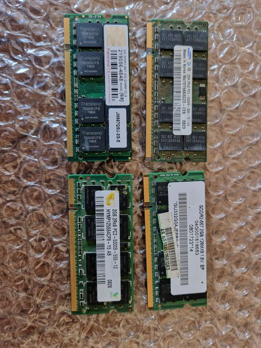 Netestate-4 placute ram ddr2 laptop de 2gb