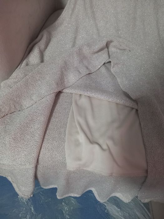 Rochie Zara lunga cu sclipici culoare Champagne mărimea M