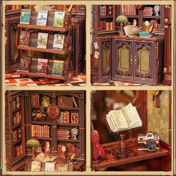 Декорация на Библиотека - BOOK NOOK, разделител за книги, 3D Модел