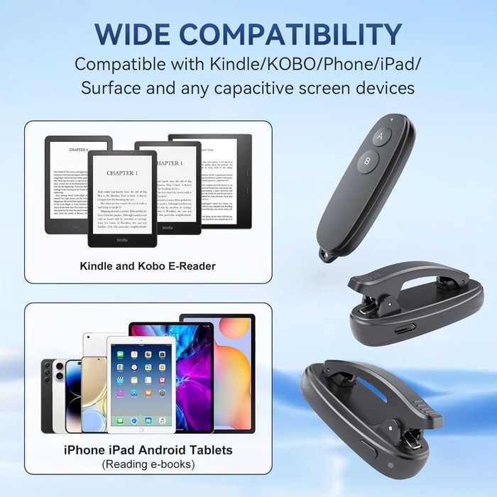 UBUYUONE RF Дистанционно за прелистване на страници (2 клипса)