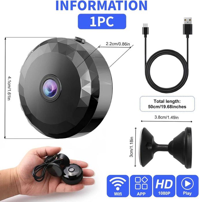 2K 4MP Охранителна WiFi Камера Hiseeu – 360° Цветно нощно виждане