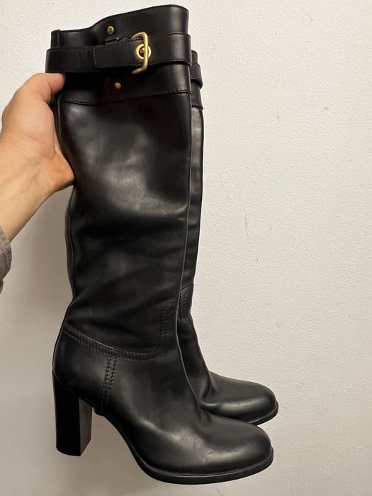 Incaltaminte din piele cizme elegante cu toc  dama