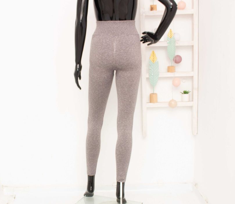 Gymshark оригинален дамски клин висока талия сив безшевен за фитнес XS