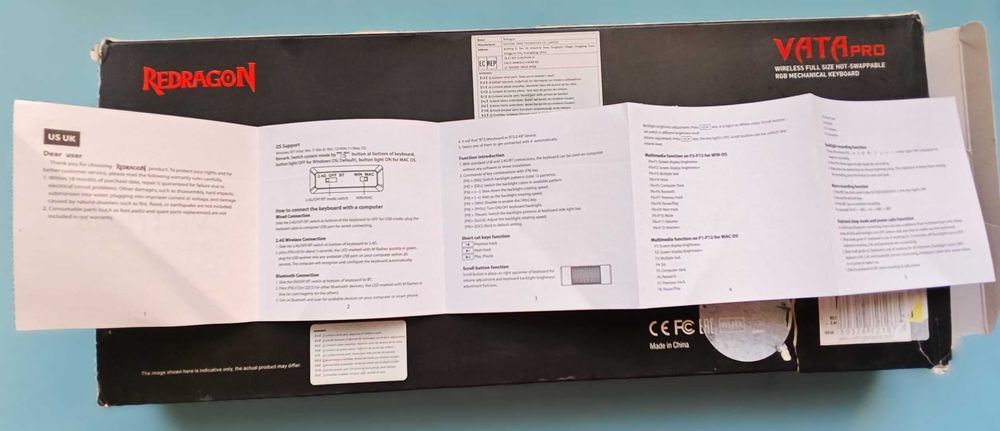 Гейминг механична клавиатура Redragon VATA Pro K580.