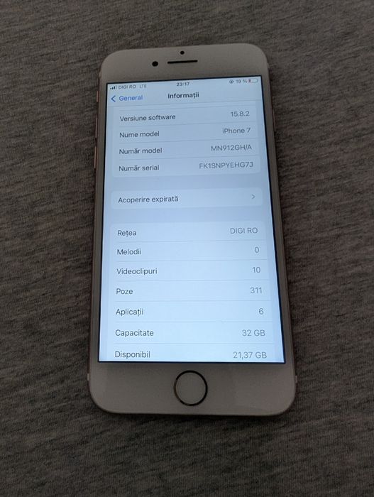 Vând iPhone 7 impecabil 100% baterie 32GB