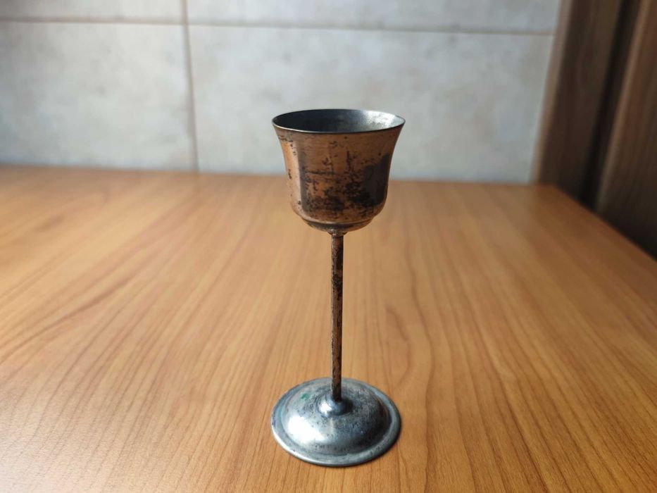 Set sticla si pahare argintate vintage
