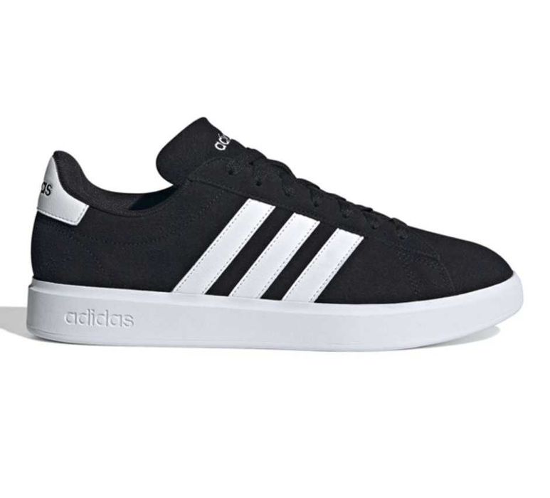 Adidas Grand Court 2.0, Piele intoarsa, Negru, Marime 43 1/3, Noi