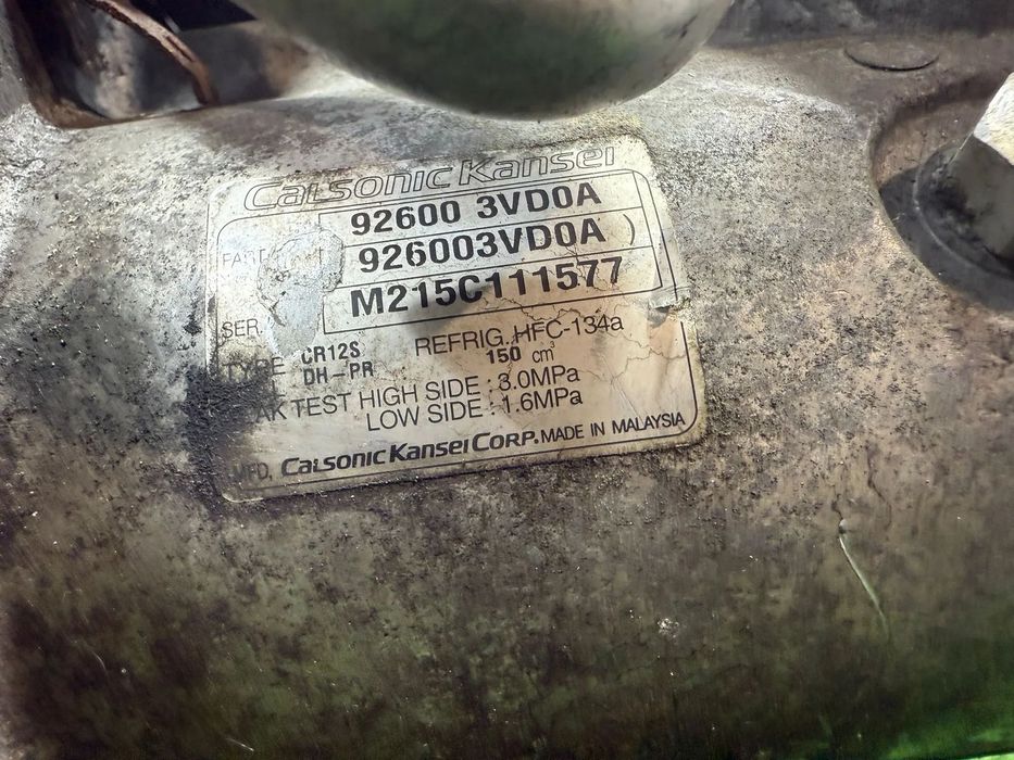 COMPRESOR AC DACIA Sandero / Logan / Duster / Dokker / NISSAN JUKE / NV200 / RENAULT COD OEM 926003VD0A
