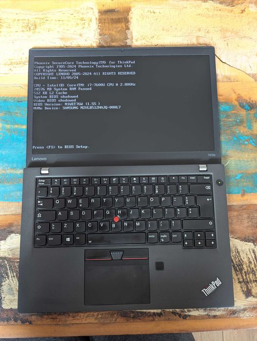 Lenovo ThinkPad T470s Core i7-7600U/24GB RAM/500GB NVME, WiFi 6E