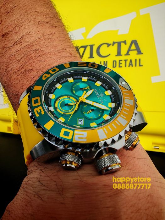 INVICTA Seahorse Yellow 52 mm, Инвикта нов ръчен часовник