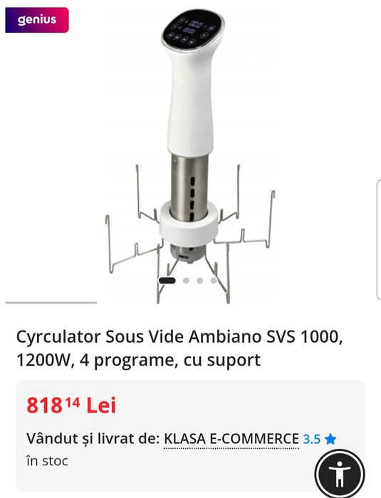 Circulator pentru gătit Sous Vide AMBIANO 1200W