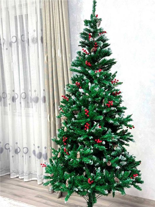 Елка новогодняя заснеженная с шишками “Снежная красавица”