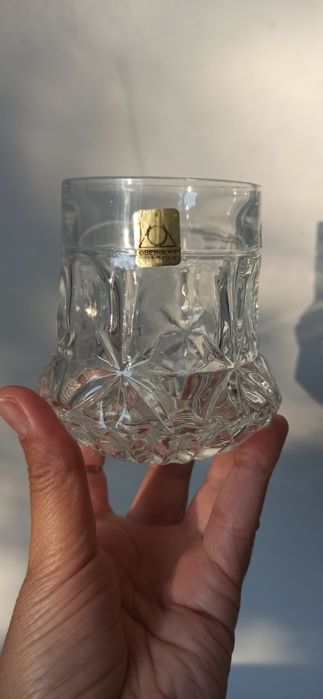 Комплект 6 бр.чаши оловен кристал,масивни