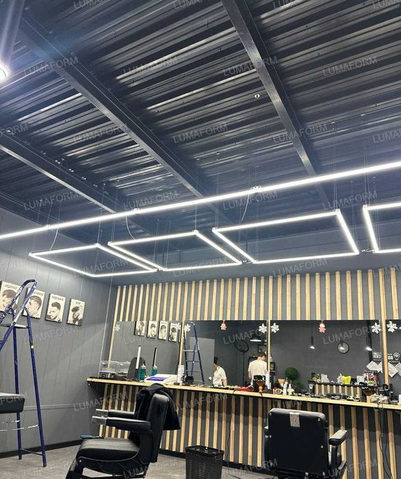 72 W kvadrat modulli LED yoritgich — Barbershop uchun