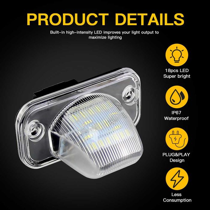 LED плафони регистрационен номер за VW Transporter Passat Jetta Touran