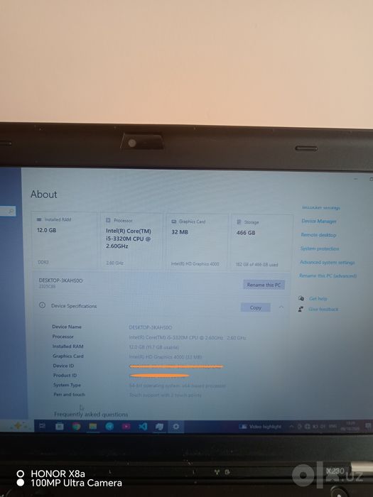 Noutbuk: Lenovo thinkpad x230