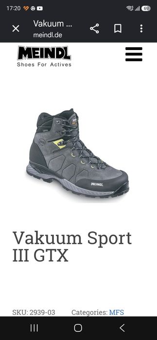Bocanci Meindl Vakuum Sport III GTX