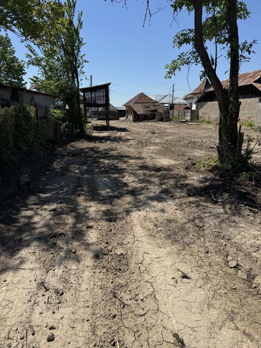 Teren 1055 mp Topoloveni - Cârcinov, construcție existentă (autorizație rapidă), utilități.