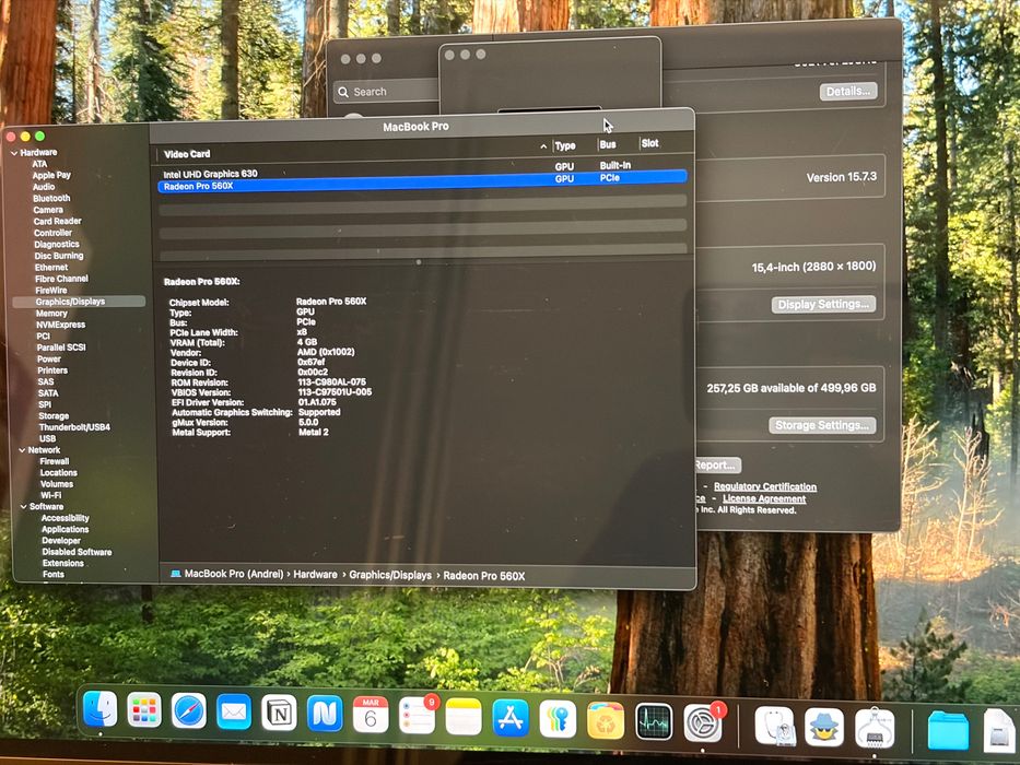 MacBook Pro 15 inch, Touch Bar, i9, 2.9 GHz, 16 GB, 512GB, Space Gray