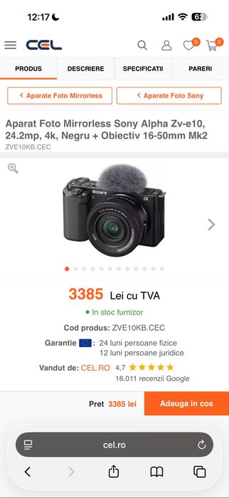 Sony ZV-E10 + Kit Lens + Flash Godox
