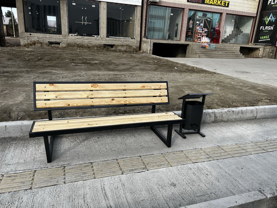 Скамейка урна светильники (таршир)