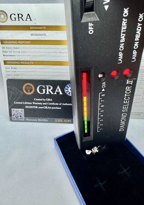 Сребърни обеци с мойсанит (Диамант) 0.5 карата