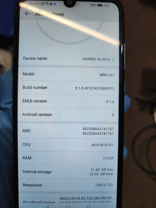 Huawei y6 2019 MRD-LX1