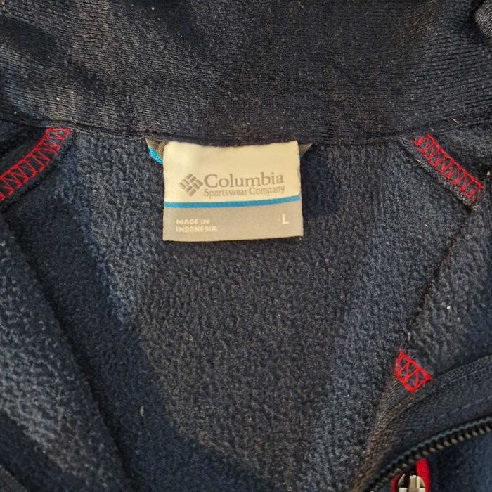 Jacheta fleece Columbia baieti copii L, bleumarin cu rosu