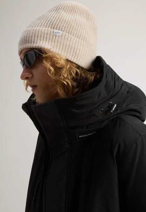 Geaca polar parka XL XXL de lux Woolrich Ramar Cloth puf si pene blana