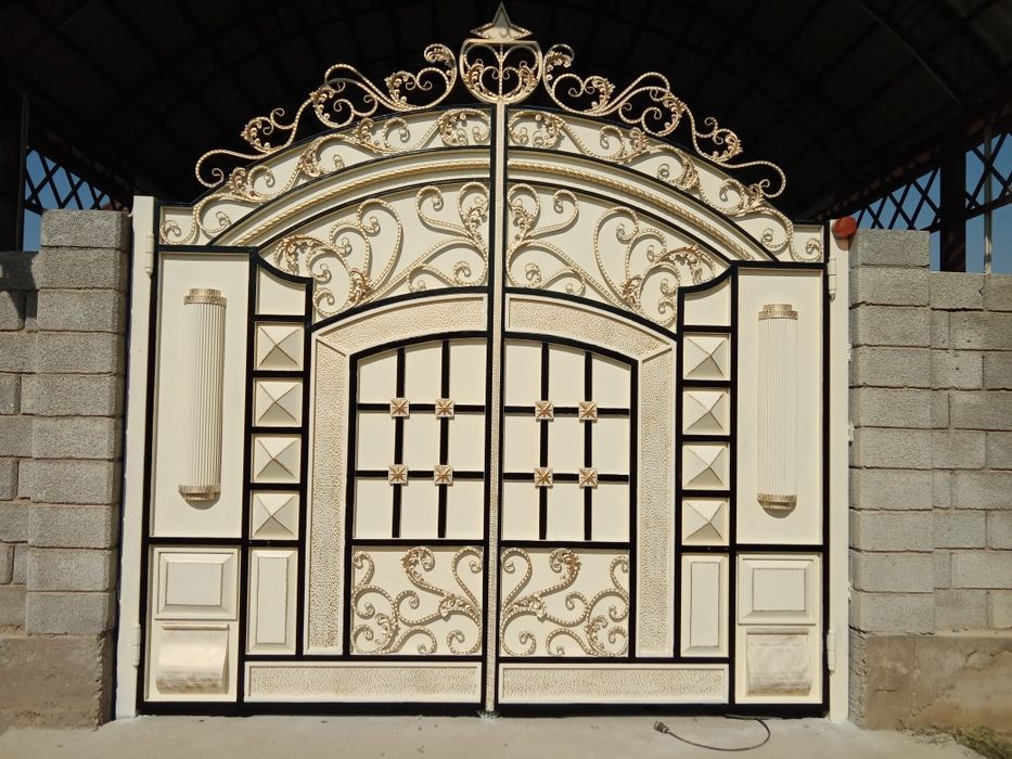 Покраска ворот сварка