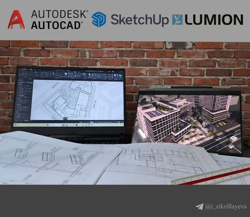 За 2–3 месяца освоение AutoCAD, SketchUp и Lumion