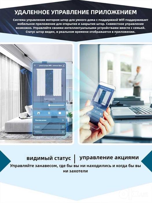 Умный мотор для жалюзи оптом и в розницу с карнизами