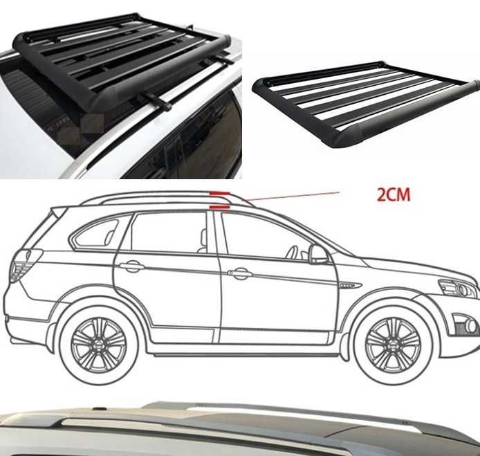 Багажник за покрив алуминиев 512 (160 х 110 см) - Черен
