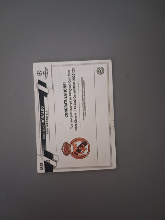 On card C.Ronaldo autograf