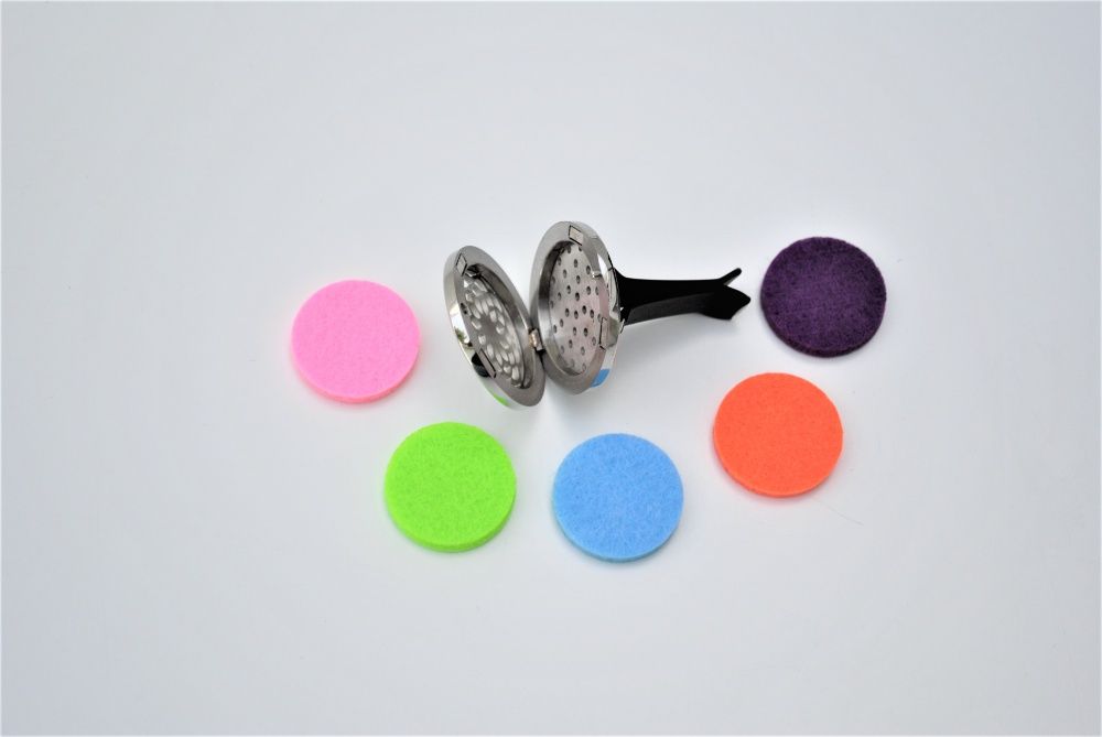 Difuzor auto 3.8 cm pentru uleiuri esentiale argintiu