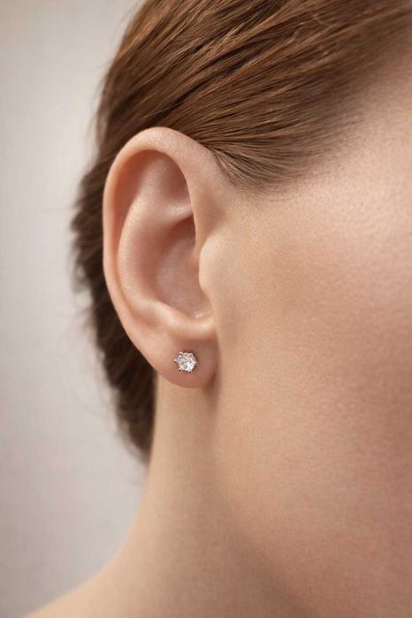 Сребърни обеци с цирконий