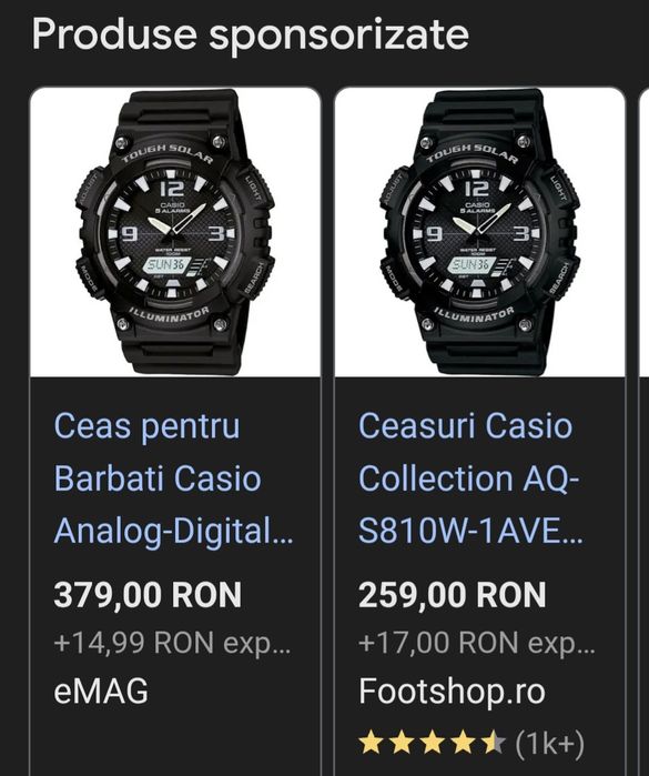 Casio Tough Solar negru