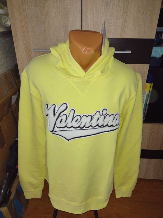 Hanorac Valentino verde neon bumbac marimea L nou made in Italy