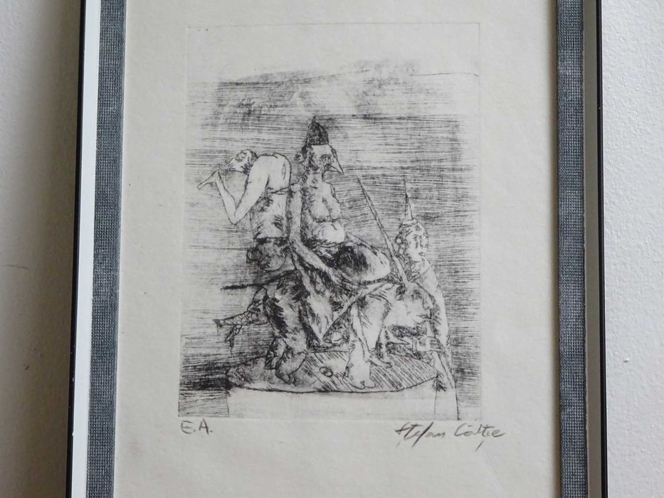 Gravura Stefan Caltia, ‘Circ’ - Tablou vechi deosebit