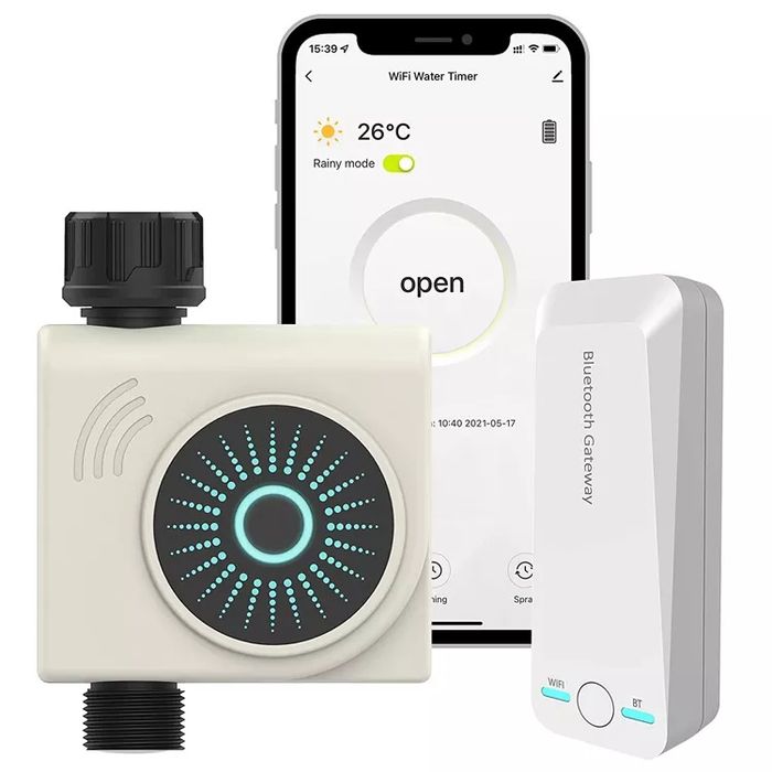 Смарт WiFi Контролер за Поливане Tuya HCT-611 комплект с WiFi Гейтуей / Програматор за Напояване