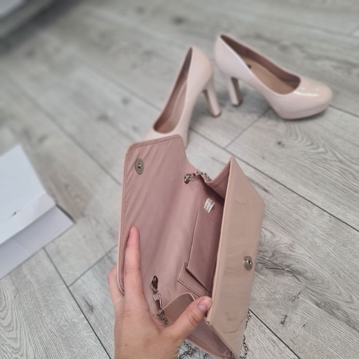 Set pantofi cu toc+ geanta/plic