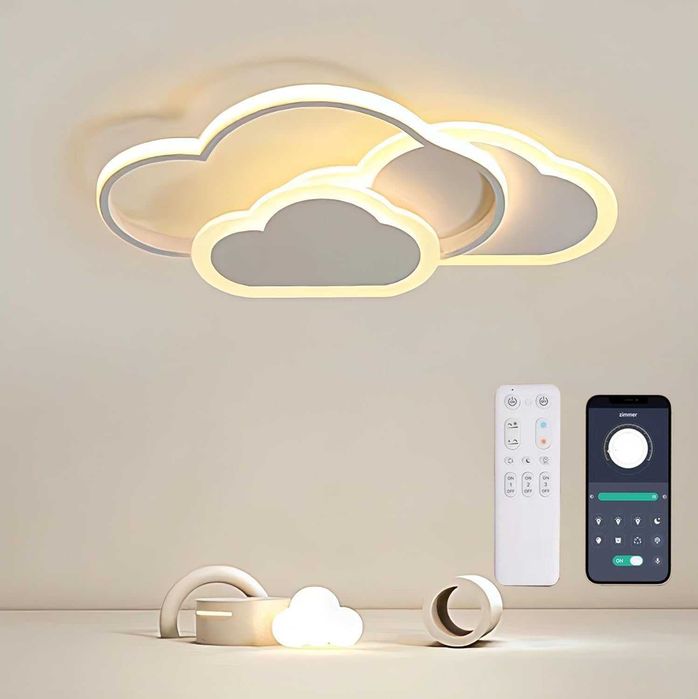 42W Smart LED Полилей, форма на облак, димируем 3000-6000K