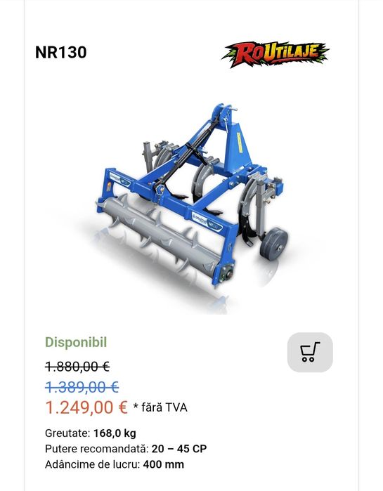 Scarificator & cultivator vie solar spații înguste 1,2 1,4 m
