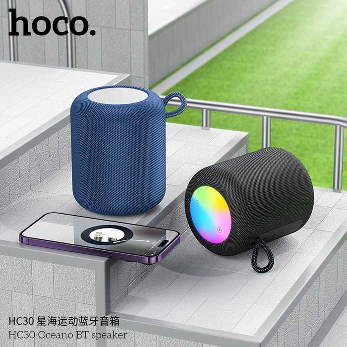 Hoco HC31 Oceano портативная колонка с цветной LED-подсветкой (IPX4)